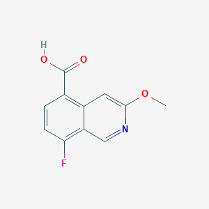 molecular formula C11H8FNO3 B15277773 8-Fluoro-3-methoxyisoquinoline-5-carboxylic acid 