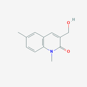 molecular formula C12H13NO2 B15277788 3-(hydroxymethyl)-1,6-dimethylquinolin-2(1H)-one 