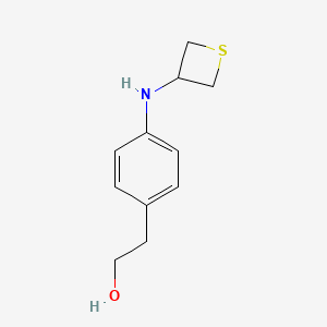 molecular formula C11H15NOS B15277810 2-(4-(Thietan-3-ylamino)phenyl)ethan-1-ol 