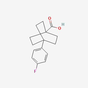 molecular formula C15H17FO2 B15277819 4-(4-Fluorophenyl)bicyclo[2.2.2]octane-1-carboxylic acid 