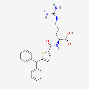 molecular formula C24H26N4O3S B15277827 (5-Benzhydrylthiophene-2-carbonyl)-L-arginine 