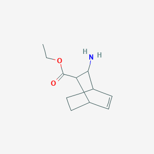 molecular formula C11H17NO2 B15277851 Ethyl (1S,2S,3S,4R)-3-Aminobicyclo[2.2.2]oct-5-ene-2-carboxylate 