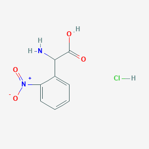 molecular formula C8H9ClN2O4 B1527786 2-Amino-2-(2-nitrophenyl)acetic acid hydrochloride CAS No. 50357-25-0