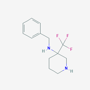 molecular formula C13H17F3N2 B15277864 N-Benzyl-3-(trifluoromethyl)piperidin-3-amine 