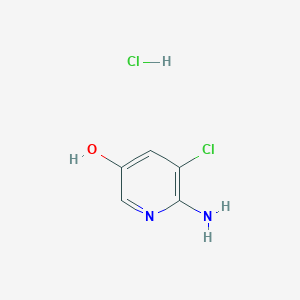 molecular formula C5H6Cl2N2O B1527788 6-Amino-5-chloro-pyridin-3-OL hydrochloride CAS No. 1263378-32-0