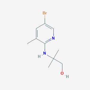molecular formula C10H15BrN2O B1527789 2-[(5-Bromo-3-methyl-2-pyridinyl)amino]-2-methyl-1-propanol CAS No. 1220037-47-7