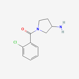 molecular formula C11H13ClN2O B15277897 (3-Aminopyrrolidin-1-yl)(2-chlorophenyl)methanone 