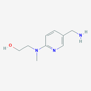 molecular formula C9H15N3O B1527790 2-[[5-(Aminomethyl)-2-pyridinyl](methyl)amino]-1-ethanol CAS No. 1178939-85-9