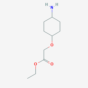 molecular formula C10H19NO3 B15277905 Ethyl 2-((4-aminocyclohexyl)oxy)acetate 