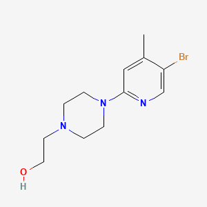 molecular formula C12H18BrN3O B1527791 2-[4-(5-Bromo-4-methyl-2-pyridinyl)-1-piperazinyl]-1-ethanol CAS No. 1220028-04-5