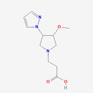 3-(3-methoxy-4-(1H-pyrazol-1-yl)pyrrolidin-1-yl)propanoic acid