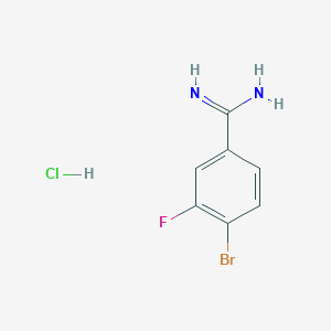 molecular formula C7H7BrClFN2 B1527794 4-Bromo-3-fluorobenzimidamide hydrochloride CAS No. 133302-62-2
