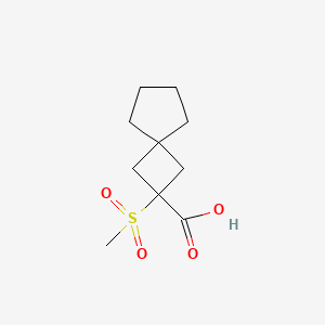 molecular formula C10H16O4S B15277985 2-Methanesulfonylspiro[3.4]octane-2-carboxylic acid 