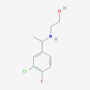 2-{[1-(3-Chloro-4-fluorophenyl)ethyl]amino}ethan-1-ol