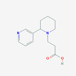 molecular formula C13H18N2O2 B15278041 3-(2-(Pyridin-3-yl)piperidin-1-yl)propanoic acid 