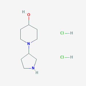 molecular formula C9H20Cl2N2O B1527805 1-(3-Pyrrolidinyl)-4-piperidinol dihydrochloride CAS No. 1219957-39-7