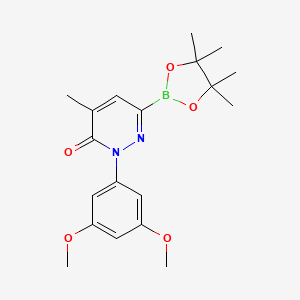 2-(3,5-Dimethoxyphenyl)-4-methyl-6-(4,4,5,5-tetramethyl-1,3,2-dioxaborolan-2-yl)pyridazin-3(2H)-one