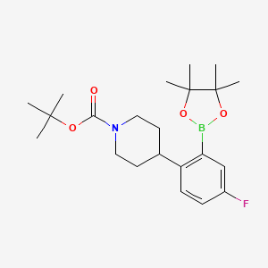 tert-Butyl 4-(4-fluoro-2-(4,4,5,5-tetramethyl-1,3,2-dioxaborolan-2-yl)phenyl)piperidine-1-carboxylate