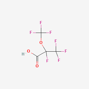 molecular formula C4HF7O3 B15278119 2,3,3,3-Tetrafluoro-2-(trifluoromethoxy)propanoic acid CAS No. 13140-29-9