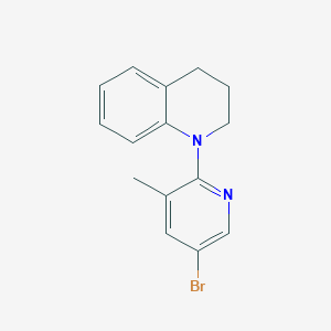 molecular formula C15H15BrN2 B1527814 1-(5-Bromo-3-methyl-2-pyridinyl)-1,2,3,4-tetrahydroquinoline CAS No. 1220017-22-0