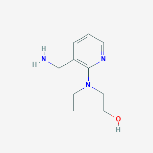 molecular formula C10H17N3O B1527821 2-[[3-(Aminomethyl)-2-pyridinyl](ethyl)amino]-1-ethanol CAS No. 1183103-73-2
