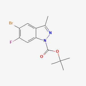 molecular formula C13H14BrFN2O2 B1527823 1-Boc-5-bromo-6-fluoro-3-methyl-1H-indazole CAS No. 1187927-88-3