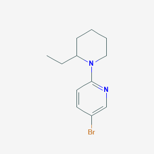 molecular formula C12H17BrN2 B1527824 1-(5-Bromo-2-pyridinyl)-2-ethylpiperidine CAS No. 1220030-86-3