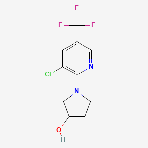 molecular formula C10H10ClF3N2O B1527825 1-[3-Chloro-5-(trifluoromethyl)pyridin-2-yl]pyrrolidin-3-ol CAS No. 1219980-80-9