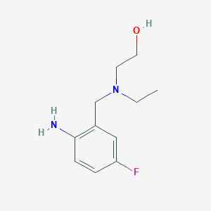 molecular formula C11H17FN2O B1527828 2-[(2-Amino-5-fluorobenzyl)(ethyl)amino]-1-ethanol CAS No. 1182922-91-3