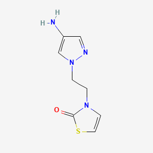 3-[2-(4-Amino-1H-pyrazol-1-YL)ethyl]-2,3-dihydro-1,3-thiazol-2-one