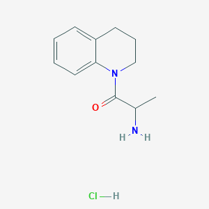 molecular formula C12H17ClN2O B1527832 2-Amino-1-[3,4-dihydro-1(2H)-quinolinyl]-1-propanone hydrochloride CAS No. 1236260-34-6