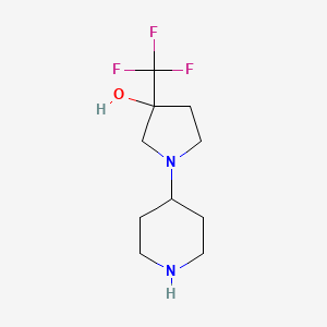 1-(Piperidin-4-yl)-3-(trifluoromethyl)pyrrolidin-3-ol