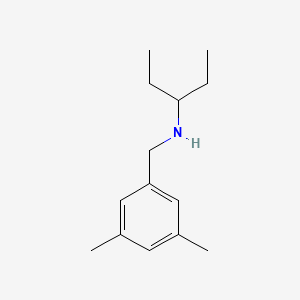 [(3,5-Dimethylphenyl)methyl](pentan-3-yl)amine