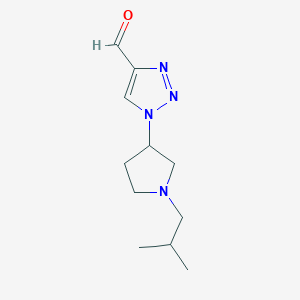 1-(1-isobutylpyrrolidin-3-yl)-1H-1,2,3-triazole-4-carbaldehyde