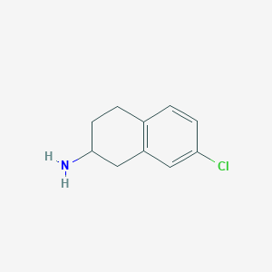molecular formula C10H13Cl2N B1527837 7-Chloro-1,2,3,4-tetrahydronaphthalen-2-amine CAS No. 63823-26-7