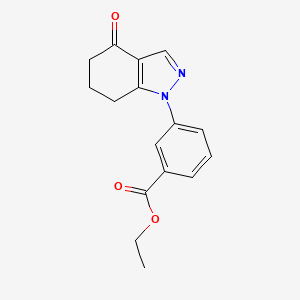 Ethyl 3-(4-oxo-4,5,6,7-tetrahydro-1H-indazol-1-yl)benzoate