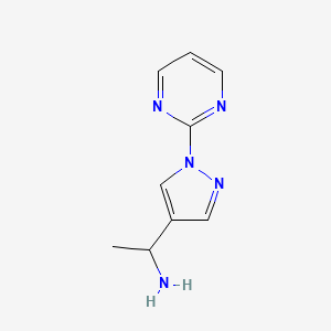 1-(1-(Pyrimidin-2-yl)-1H-pyrazol-4-yl)ethan-1-amine