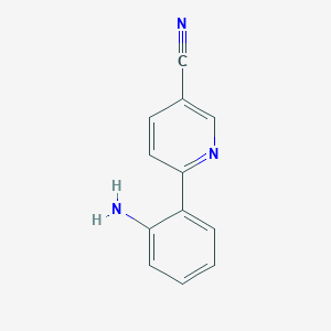 molecular formula C12H9N3 B1527847 6-(2-氨基苯基)-烟腈 CAS No. 885277-25-8