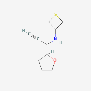 N-(1-(Tetrahydrofuran-2-yl)prop-2-yn-1-yl)thietan-3-amine