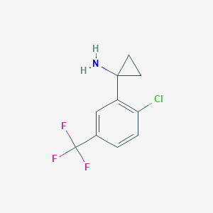 1-[2-Chloro-5-(trifluoromethyl)phenyl]cyclopropan-1-amine