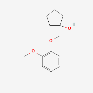 1-((2-Methoxy-4-methylphenoxy)methyl)cyclopentan-1-ol