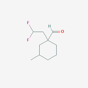 1-(2,2-Difluoroethyl)-3-methylcyclohexane-1-carbaldehyde