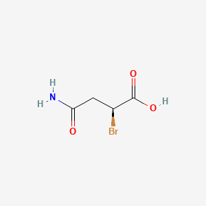molecular formula C4H6BrNO3 B1527853 Butanoic acid, 4-amino-2-bromo-4-oxo-, (2S)- CAS No. 27597-85-9
