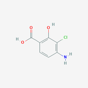 molecular formula C7H6ClNO3 B1527856 4-Amino-3-chloro-2-hydroxybenzoic acid CAS No. 50481-18-0