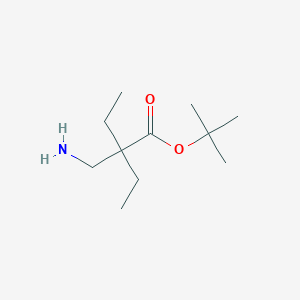 molecular formula C11H23NO2 B1527859 叔丁基2-(氨基甲基)-2-乙基丁酸酯 CAS No. 150596-32-0