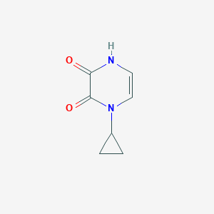 molecular formula C7H8N2O2 B1527863 1-Cyclopropyl-1,2,3,4-tetrahydropyrazine-2,3-dione CAS No. 1432679-19-0