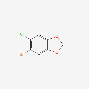 molecular formula C7H4BrClO2 B1527866 5-Bromo-6-chlorobenzo[d][1,3]dioxole CAS No. 233770-05-3