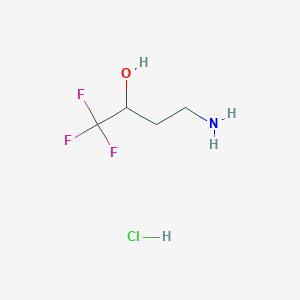 molecular formula C4H9ClF3NO B1527870 4-氨基-1,1,1-三氟丁-2-醇盐酸盐 CAS No. 1311317-62-0