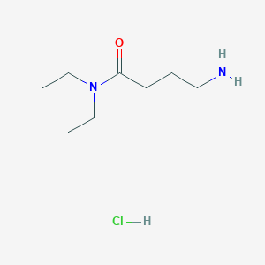 molecular formula C8H19ClN2O B1527872 4-amino-N,N-diethylbutanamide hydrochloride CAS No. 1311316-66-1