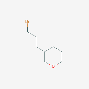 molecular formula C8H15BrO B1527874 3-(3-Bromopropyl)oxane CAS No. 1050496-66-6